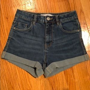 Zara High Waist Jean Shorts
